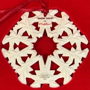 Longaberger Snowflake Christmas Ornament